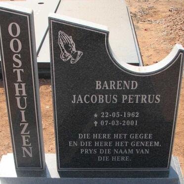 OOSTHUIZEN Barend Jacobus Petrus 1962-2001