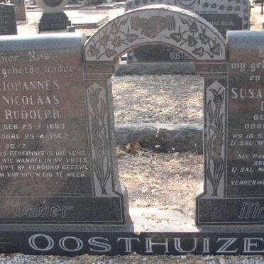 OOSTHUIZEN Johannes Nicolaas Rudolph 1883-1962 &amp; Susanna Sophia NEL 1881-1959