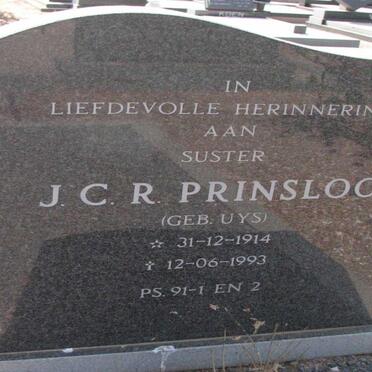 PRINSLOO J.C.R. nee UYS 1914-1993