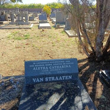 STRAATEN Aletha Catharina, van nee JOUBERT 1940-1996 