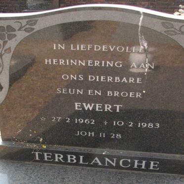 TERBLANCHE Ewert 1962-1983