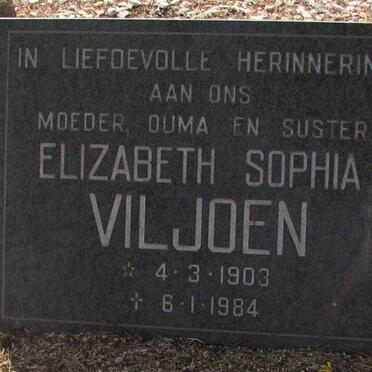 VILJOEN Elizabeth Sophia 1903-1984