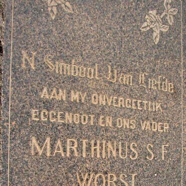 WORST Marthinus S.F. 1892-1972