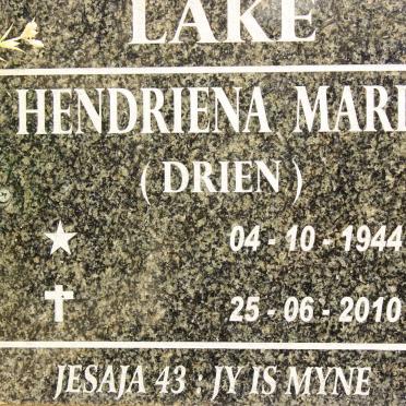 LAKE Hendriena Maria 1944-2010