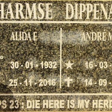 DIPPENAAR Andre M. 1968-2017 :: HARMSE Alida E. 1932-2016