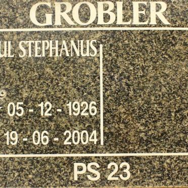 GROBLER Paul Stephanus 1926-2004