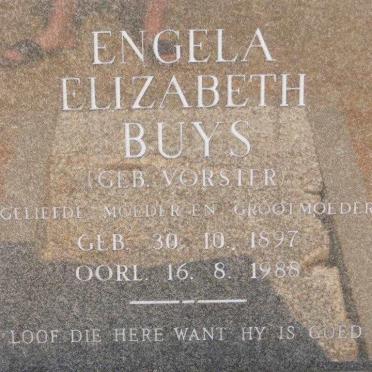 BUYS Engela Elizabeth nee VORSTER 1897-1988