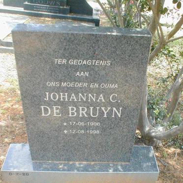 BRUYN Johanna C., de 1906-1998