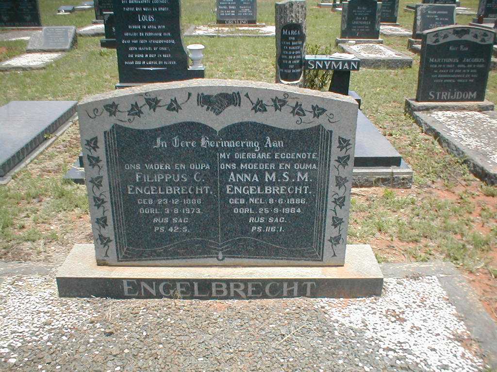 ENGELBRECHT Filippus C. 1886-1973 & Anna M.S.M. 1886-1964