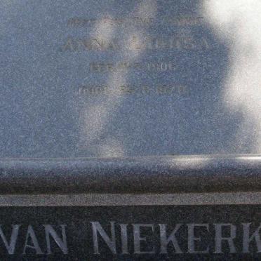 NIEKERK Anna Louisa, van 1906-1970