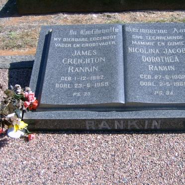 RANKIN James Creighton 1892-1959 &amp; Nicolina Jacoba Dorothea 1902-1969