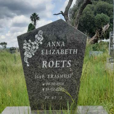 ROETS Anna Elizabeth nee ERASMUS 1914-2003