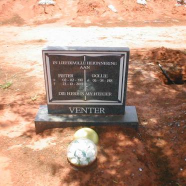 VENTER Pieter 1917-2001 &amp; Dollie 1918-