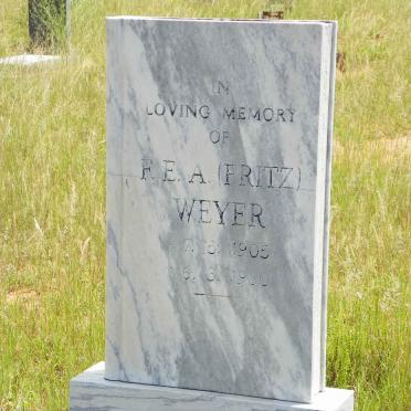 WEYER F.E.A. 1905-1980 :: WEYER R.A. 1905-1980