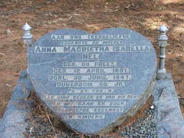 NEL Anna Magrietha Isabella nee DU PREEZ 1897-1947