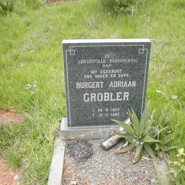 GROBLER Burgert Adriaan 1925-1985