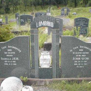 LOMBARD Johan Georg 1916-1967 &amp; Isabella J.E.H. 1916-1991