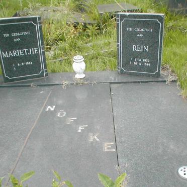 NÖFFKE Rein 1923-1984 &amp; Marietjie 1922-