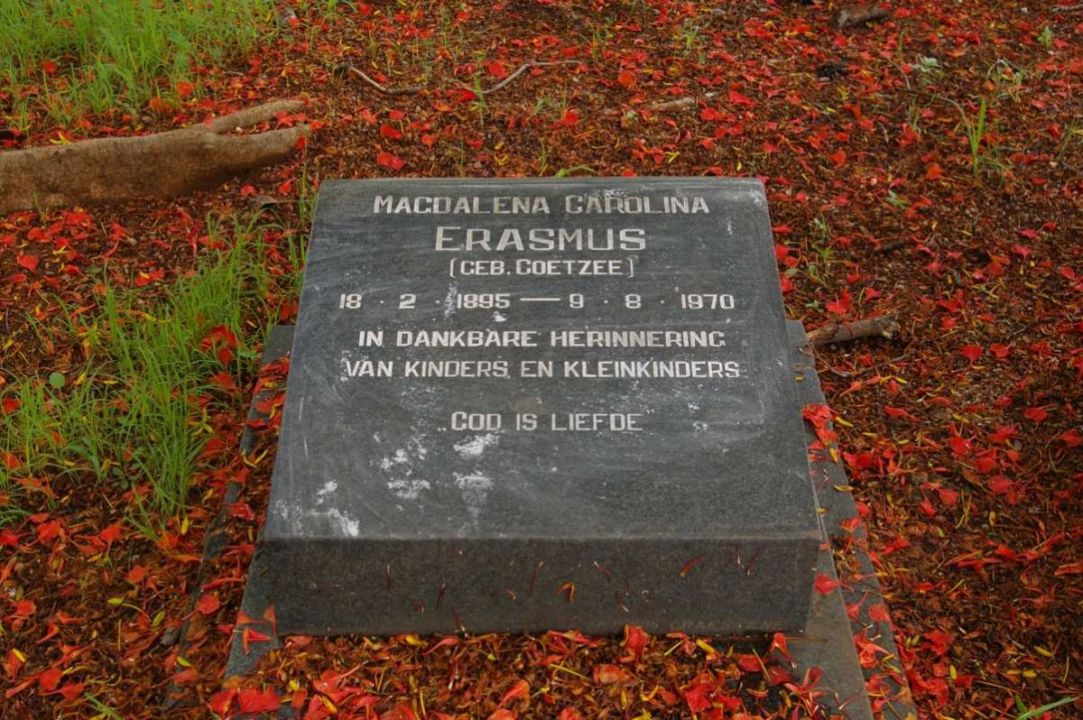ERASMUS Magdalena Carolina nee COETZEE 1895-1970