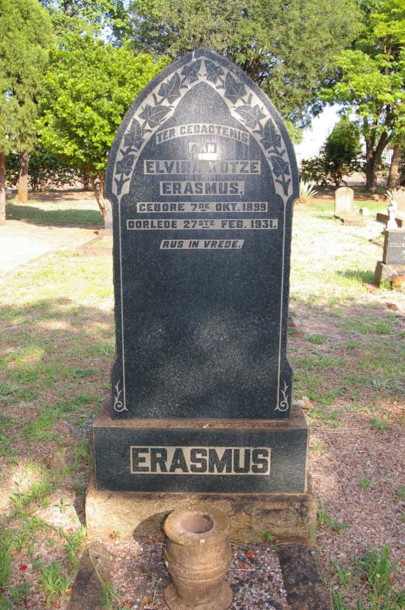 ERASMUS Elvira Kotze 1899-1931