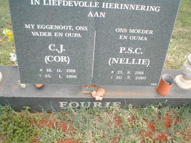 FOURIE C.J. 1918-1996 & P.S.C. 1918-2000