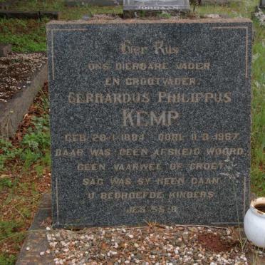 KEMP Gerhardus Philippus 1884-1967