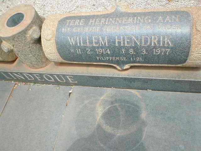 LINDEQUE Willem Hendrik 1914-1977
