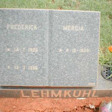 LEHMKUHL Frederick 1926-1996 &amp; Mercia 1939-
