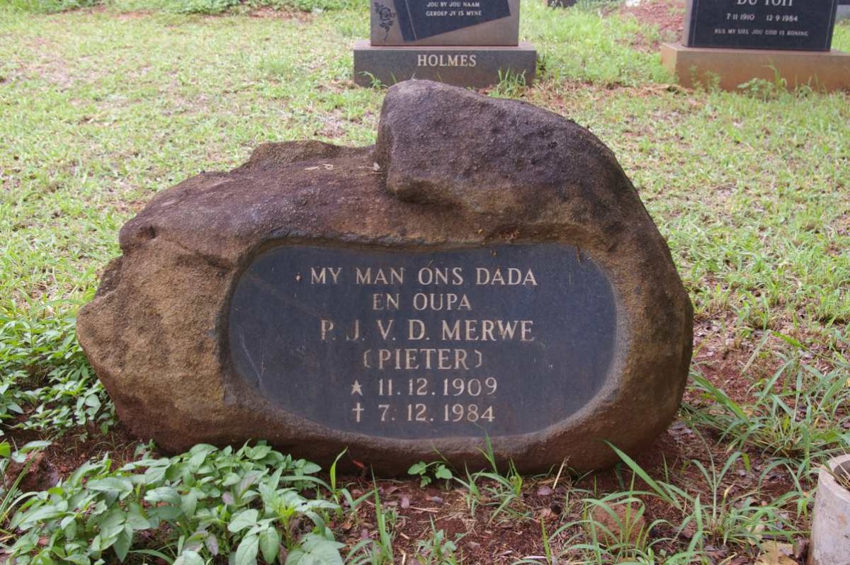 MERWE P.J., v.d. 1909-1984