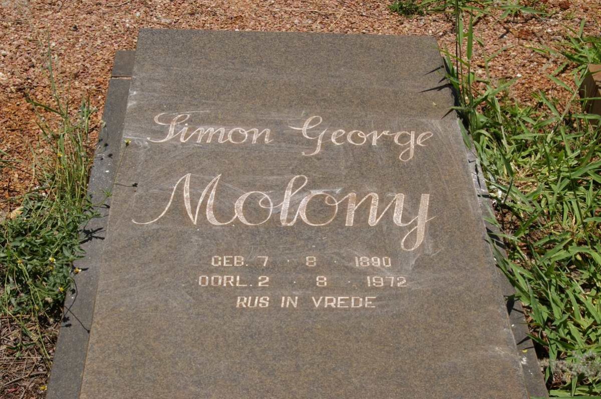 MOLONY Simon George 1890-1972