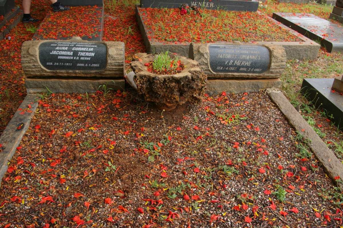 MERWE Jacobus Johannes, v.d. 1907-1969 & Anna Cornelia Jacomina THERON 1911-2005