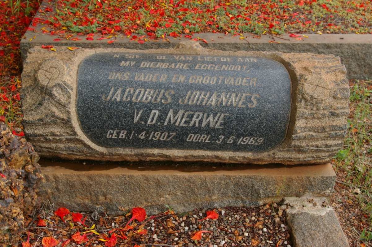 MERWE Jacobus Johannes, v.d. 1907-1969 & Anna Cornelia Jacomina THERON 1911-2005