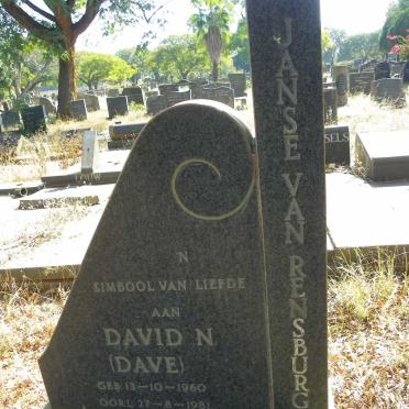 RENSBURG David N., Jansen van 1960-1981