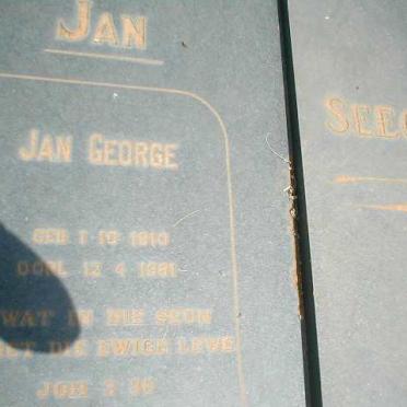 SEEGERS Jan George 1910-1981