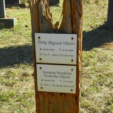 VILJOEN Philip Blignaut 1935-2004 &amp; Susanna Hendrina Frederika 1937-2015
