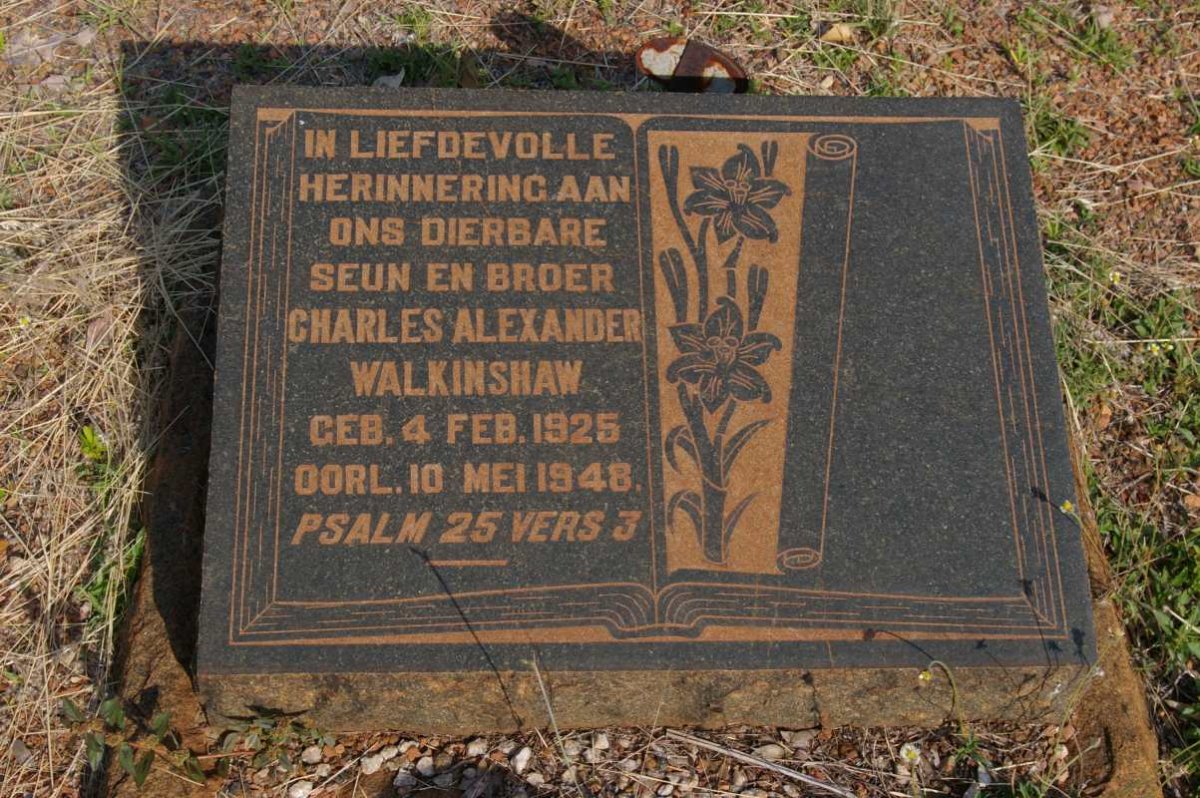 WALKINSHAW Charles Alexander 1925-1948