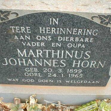HORN Marthinus Johannes 1899-1965