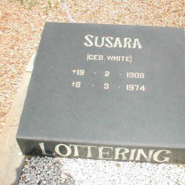 LOTTERING Susara nee WHITE 1908-1974