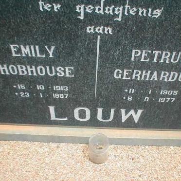 LOUW Petrus Gerhardus 1905-1977 &amp; Emily Hobhouse 1913-1987