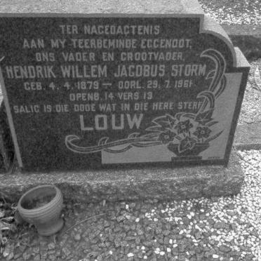 LOUW Hendrik Willem Jacobus Storm 1879-1961 &amp; Elizabeth Catharina VAN WYK 1886-1962  _1