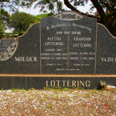 LOTTERING Francois 1876-1963 &amp; Aletha SMIT 1885-1963