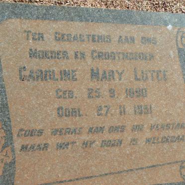 LUTGE Caroline Mary 1890-1951