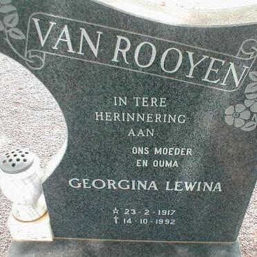 ROOYEN Georgina Lewina, van 1917-1992