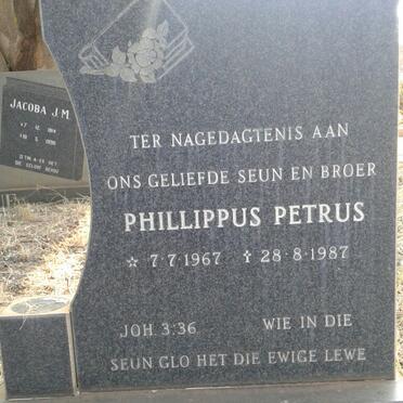 ROOYEN Phillippus Petrus, van 1967-1987