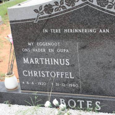 BOTES Marthinus Christoffel 1920-1980