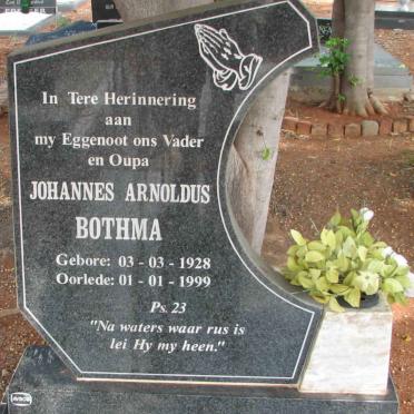 BOTHMA Johannes Arnoldus 1928-1999