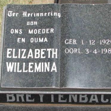 BREYTENBACH Elizabeth Willemina 1920-1984