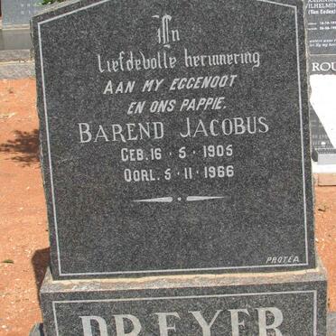 DREYER Barend Jacobus 1905-1966