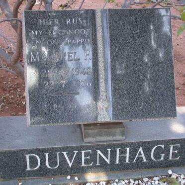 DUVENHAGE Machiel F. 1942-1976
