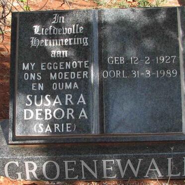 GROENEWALD Susara Debora 1927-1989